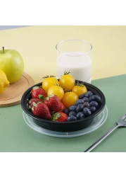 Go2Camps Alsaqer [20 Pack] Compartment Round Black Base With Lids Food Storage Container(32 Oz) Ro32, Disposable Food Container, Meal Containers, Lunch Boxes Microwave, Freezer Safe (1 - Compartment)