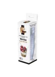 Fun Verrine Cups With Lid 190ml Clear 12 PCS