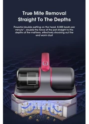 Marrkhor Bed Vacuum Cleaner, Cordless Handheld Mattress Cleaner For Pillows, Sofa, Bed, Portable Rechargeable, Dust Mites Remover