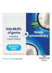 كلوركس سينتيفا مناديل مطهرة بجوز الهند وزنبق الماء، 75 منديلاً مبللًا