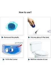 Marrkhor 20-Pcs Automatic Toilet Bowl Cleaner Tablets Stain Remover Bathroom Flush Tank Blue Tablets