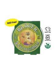 BadgerBug Repellent Organic DeetFree Mosquito Repellent with Citronella Lemongrass Easy to Use Travel Size Camping Essential Family Friendly Insect Repellent Balm 2 oz Tin 2 Pack