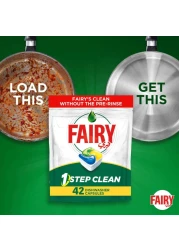 Fairy All-In-One Dishwasher 42 Capsules Pack of 2