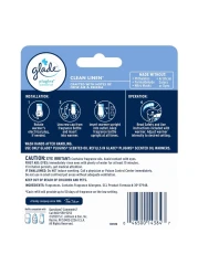 Glade PlugIns Refills Air Freshener Scented and Essential Oils for Home and Bathroom Clean Linen 134 Fl Oz 2 Count