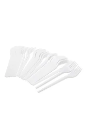 Fun Everyday Plastic Forks White 6.5inch 50 PCS