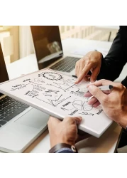 lavish Magnetic Dry Erase Whiteboard - Silver Aluminum Frame Size 20 X 30 and 30 x 40 cm Pack of 2