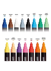 15 Posca Paint Markers 3M Fine Posca Markers of Acrylic Paint Penswith Reversible Tips Posca Pens for Art Supplies Fabric Paint Fabric Markers Paint Pen Art Markers