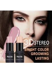 4 Pcs Cream Contour Foundation Stick Highlighter Bronzer Pen Face Brightens Shades Pencil Highlighting Shade Longwear Makeup Highlight Bronzer Shaping Trimming Stick Cream