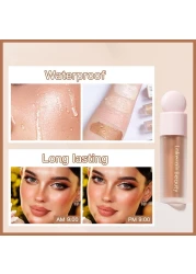 Liquid Highlighter Contour Stick Makeup Highlighter for Face Lightweight Glotion Waterproof Luminous Lotion Silky Smooth Glitter Highlighter Makeup Stick MultiUse Body Shimmer2 Starlight