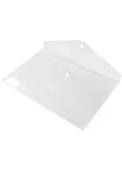 Generic Set Of 5 Transparent Plastic Folders File Bag Document Hold Bags A4 Paper Storage Office School Supplies Bgyp12