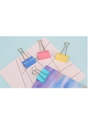 Aiwanto 2 box Binder Clips with Storage Paper Clips 25mm Binder Clips Office School Stationary Clips Paper Pins(96pcs)