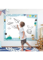 Generic Lependor Self-Adhesive Whiteboard Wall Decal Sticker, 17.7" X 78.7" Extra Large Strong &amp; Durable Dry Erase Wall Paper Message Board Peel Stick, White