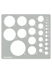 Aleks Melnyk No200 Metal Circle Template metric Circle Tracers for Drawing Circle Ruler Circle Templates for Drafting Round Stencil Architect Tool Metal Design Template Circle Stencil Painting
