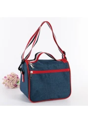 Thermal Ice Cooler Lunch Bag Blue 20x16.5x20centimeter