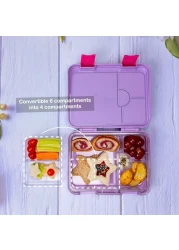 Eazy Kids 5 &amp; 4 Convertible Bento Lunch Box wt Sandwich Cutter Set - Gamer Girl