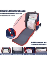 Eazy Kids - School Bag wt Trolley, Red Blue