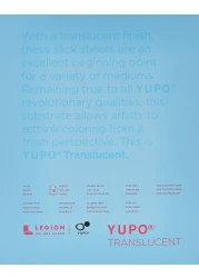Yupo Paper L21YUP153WH1114 Translucent Sheets 15 Sheets 11 x 14