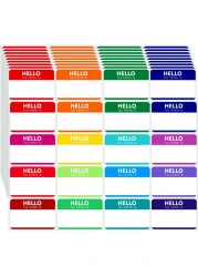 Zacool Name Tag Stickers 3x 2 Peel and Stick Name Tag Labels Hello My Name is Nametags Stickers Colorful Name Badge Labels for Themed Party Family Home School Office Conferences 160 Pcs
