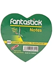 Generic Fantastick Sticky Notes Heart Design 400Shts/Pkt Fk-Ndht303-5F