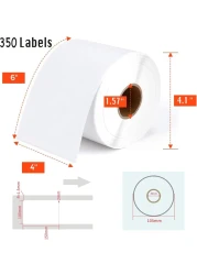[2 Rolls, 700 Labels] 4"x6" Direct Thermal Shipping Label Compatible with Zebra Printers, Blank Shipping Labels for Amazon FBA,UPS, USPS, Fedex, DHL, Endicia, eBay (2 Roll - 700 Labels)