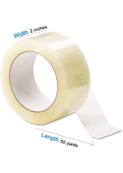 Duchic, Clear Packing Tape 2 inches x 50 yards Strong Heavy Duty Packaging Tape for Sealing Parcel Boxes, Moving Boxes Houses, Large Postal Bags, Office Supplies [6 Rolls]