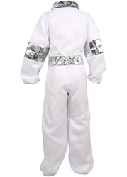 Astronaut Costume for Kids Space Pilot Jumpsuit with Helmet Pretend Dress up Role Play Set Birthday Gifts for Boys Girls