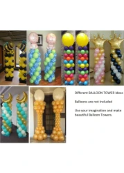 Generic All In One Balloon Stand Tower Set With 2 Balloon Towers, 2 Pieces Plum Clip Flower