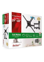 Barkan Tv Wall Mount, 29-65 Inch Full Motion Articulating - 4 Movement Flat/Curved Screen Bracket, Holds Up To 88 Lbs, Patented, Limited , Ul Listed, Fits Led Oled Lcd