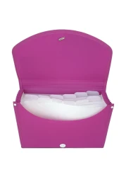 Maxi Expanding File with String A4 Size 13 Tab Pink