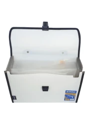 ماكسي توسعة ملف بمقبض A4 مقاس 13 قرص - أبيض