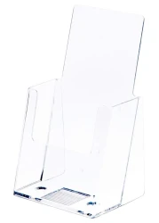 Plymor Clear Acrylic TriFold Brochure Literature Holder Countertop Fits Documents Up to 4 Wide 2 Pack