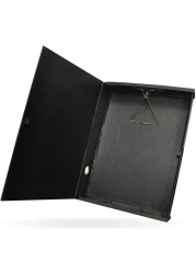 Generic Fis Colored Pp Rigid Box File With Black Plastic Sides, 210 X 330 mm, Fsbfrigidppbk