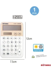 Motarro Calculator 12 Digits 7.5 cm x 12 cm Multicolor MI025-3