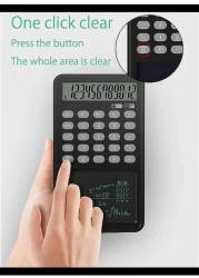 12 Digit LCD Display Desk Calculator with notepad, Mute Portable Desktop Calculator,Basic Calculator for Office Business and Home