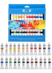 Acrylic Paints Set Water Color for Hand Painted Wall Painting 24 Pcs