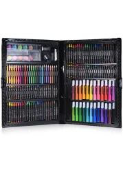 Generic 168Pcs Drawing Pen Art Set Kit Painting Sketching Color Pencils Crayon Oil Pastel Water Color Glue With Case For Children Kids