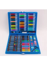 Generic Drawing Set, Art Set, 150 Pieces, Includes Drawing Wax, Crayons, Watercolour Pen, Paintng Oil Pastel And Accessories (Black)