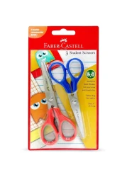 Faber-Castell Student Scissors Multicolour 5inch 3 PCS