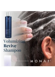 MONATVolumizing Revive Shampoo Infused wRejuveniqe Weightless Hair Shampoo adds Volume Softness to Fine Medium Hair wPea Extract Vegan UV Protectant Net Wt 237 ml 8 fl oz