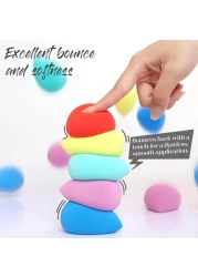 BEAKEY Makeup Sponge 5 Pcs Set LatexFree Boun Boun Beauty Sponge for Blending Makeup Sponges for Foundation Liquid Cream and Powder Blender for Enhanced Make Up Application Halloween Makeup Tools