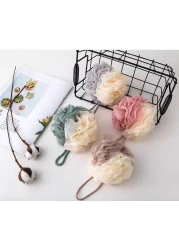 4-Packed Soft Shower Mesh Foaming Sponge Exfoliating Scrubber Bath Shower Sponge Mesh Bath and Shower Sponge For Body Wash Shower For Women And Men 4 Unique Colors