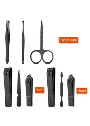 EasyLife 7 In 1 Stainless Steel Professional Pedicure And Manicure Grooming Kit With Leather case