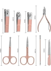 Generic Set 18 Pieces Manicure Set Stainless Steel Professional Nail Clippers Pedicure Tools For Hand Foot And Face Care