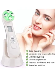Slimming Massager E M S 5 in 1 Skin Tightening Beauty Device Mesotherapy R F Radio Frequency Facial Beauty and Mini Facial Spray Ultrasonic Skin Scrubber Infrared