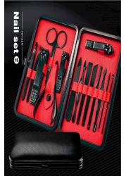 Generic 15 In 1 Professional Nail Clipper, Manicure Set, Black