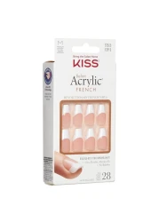 Kiss Salon Acrylic Nude French Nails KAN01 64266 28 PCS