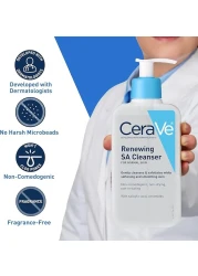 CeraVe Salicylic Acid Cleanser 16 Ounce Renewing Exfoliating Face Wash With Vitamin D for Normal Skin Fragrance Free

