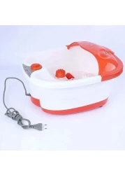 جهاز سبا للقدمين كهربائي مع تدليك، مياه دافئة، بكرات مساج، اهتزاز، فقاعات، وتحكم في درجة الحرارة