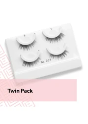 Eylure Press On PreGlued False Eyelashes Light Wispy Accent Lash No 003 Twin Pack