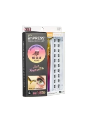 KISS imPRESS Falsies False Eyelashes Lash Clusters Natural 12 mm Includes 20 Clusters 1 applicator Contact Lens Friendly Easy to Apply Reusable Strip Lashes